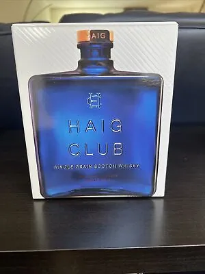 £20 • Buy Haig Club Cobalt Blue Glass Scotch Whisky Bottle ( Empty) With Box