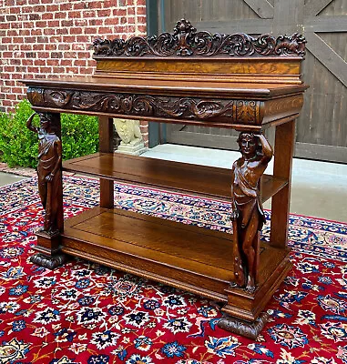 Antique American Server Sideboard Console Sofa Table Quartersawn Oak RJ Horner • $7400