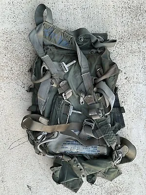 VINTAGE 60s U.S. MILITARY PIONEER RECOVERY SYSTEMS PARACHUTE W/HARNESS • $149