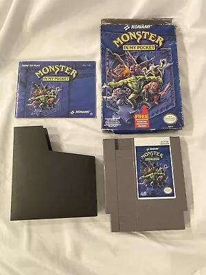 Konami Monster In My Pocket NES Game Manual Box And Sleeve • $200
