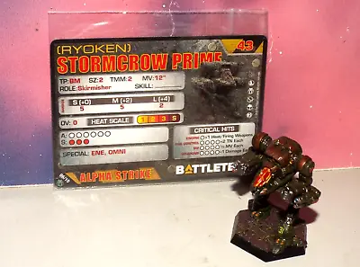 Battletech Stormcrow Mech #2 [clan Jade Falcon] (catalyst Plastic Painted) • $13.50