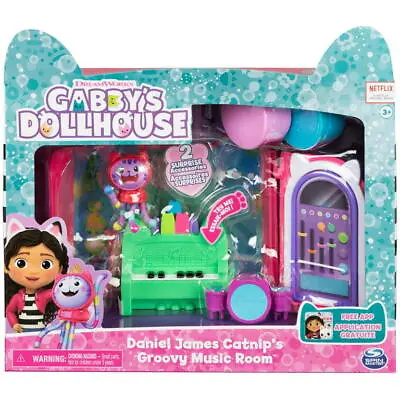 Gabbys Dollhouse Groovy Music Room Playset With Daniel James Catnip Figure • $20.56