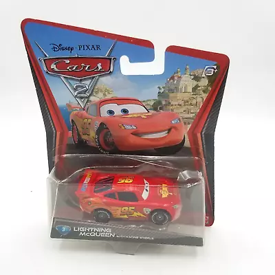 Disney Pixar Cars 2 Lightning McQueen Diecast Car Racing Wheels #3 • $10