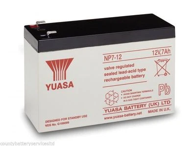 12V 7AH Home Alarm System Back Up YUASA NP7-12 Battery Replaces 6Ah 8Ah 9Ah • £21.20