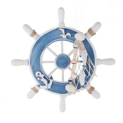 £10.99 • Buy 1 Pc Pirate Ship Wheel Nautical Nordic Wooden Boat Steering Wheel Fishing