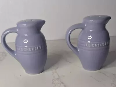 Le Creuset Salt And Pepper Shakers Lilac Jug/Pitcher Shape Excellent Condition • £20.50