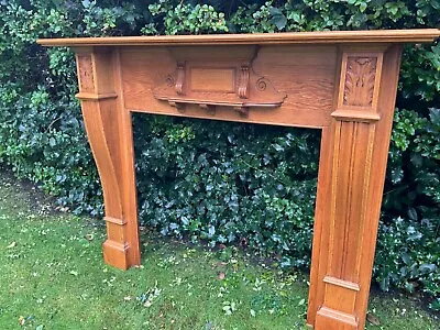 Late Victorian/Edwardian Solid Oak Fire Surround Circa 1900 • £750