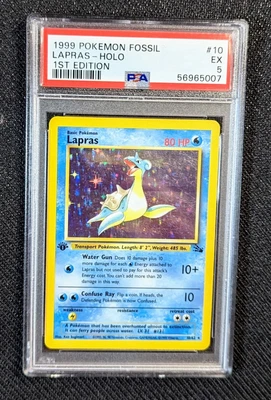 $14.99 • Buy Pokemon TCG - Fossil Set - Lapras 10/62 - HOLO - PSA 5 - 1st Edition 