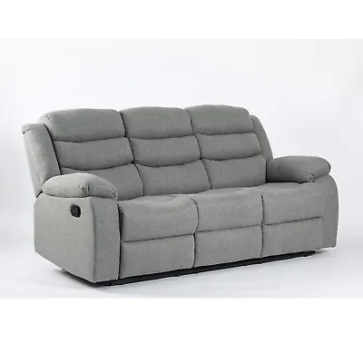 Fabric Recliner Sofa Grey Black Brown Armchair 2 Seater 3 Seater Turin Sofas • £369.99