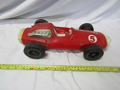 Vintage 1963 Mattel Vrroom #5 Toy Race Car Red Indy Tether Style Racing Parts • $24.87