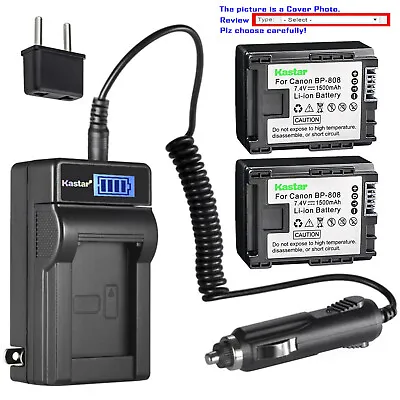 Kastar Battery LCD AC Charger For Canon BP-808 BP808 Canon HF G10 HF G20 Camera • $24.99