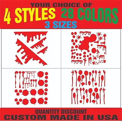 Blood Dripping Splatter Sticker Decal Running Blood Paint Drops Splatter Cars • $15.97