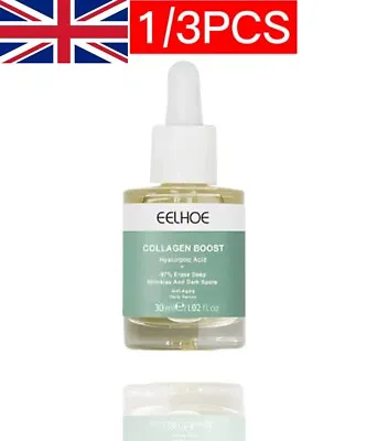 £5.99 • Buy 1/3PCS Advanced Collagen Boost Anti-Aging Serum Reduces Wrinkles Face Serum UK