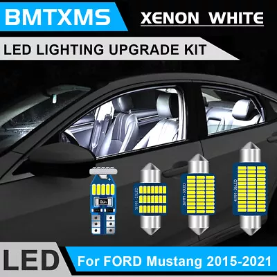 12pcs White LED Interior Map Lights Package Kit For FORD Mustang 2015-2021 +TOOL • $12.99