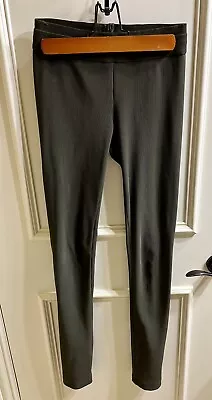 BCBG MAXAZRIA XS Dark Army Green Ribbed Leggings Back Zipper Great Condition! • $25