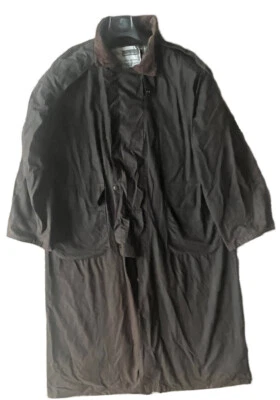 £59.95 • Buy MLW WAX OILSKIN COAT DUSTER DARK TAN Mens S MADE In THE UK No 12