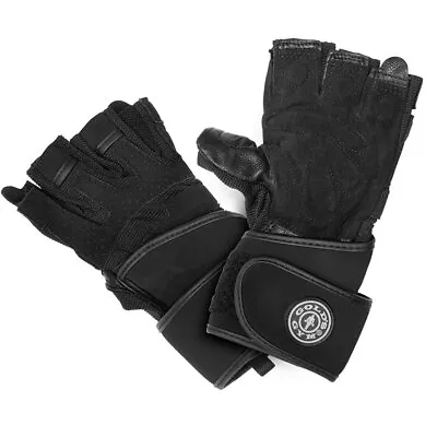 £26.86 • Buy Gold's Gym S/M Leather/Suede Training Gloves/Weight Lifting Fitness Workout BLK