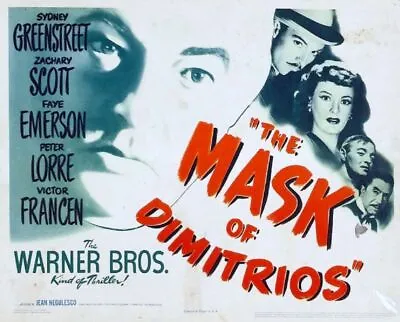 The Mask Of Dimitrios 1944 Dvd Film Noir. Copy Of A Public Domain Film Disc Only • £3.95