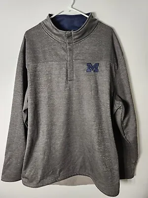 MICHIGAN WOLVERINES Men's 3XL Colosseum Heathered Charcoal    Pullover Jacket • $25