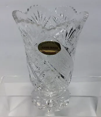 £53.54 • Buy Bohemia Cut Crystal Czech Republic 24% Lead Crystal Small Tiny Vase