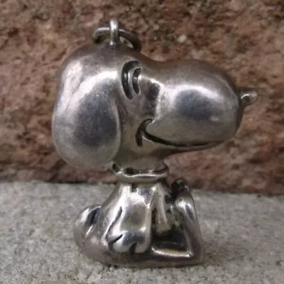 CARTIER Rare Retired Vintage 925 Sterling Silver Snoopy Pendant Charm Heavy  • $2199.12