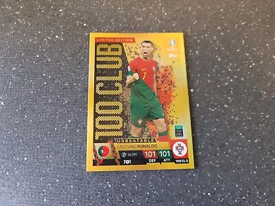 Match Attax Euro 2024 Cl5 Cristiano Ronaldo (portugal) Hundred 100 Club 101 Mint • £15.95