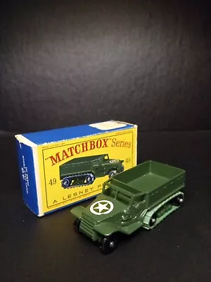 Matchbox #49a Army Half Truck Personnel Carrier Mark Lll Crisp Orig D2 Box • $112.56