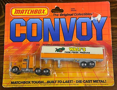 1983 Matchbox Convoy Walt's Produce Peterbilt Conventional Semi Truck NIP • $32