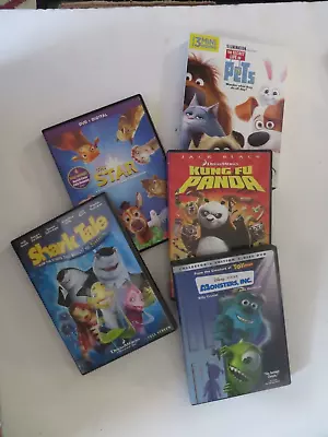 Lot Of 5 Vintage Children's  Cartoon DVDs All  In Cases Various MOVIES Very Good • $4.99