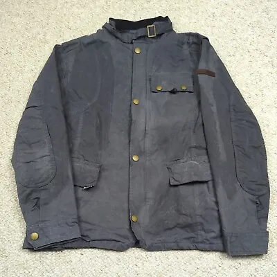 Peregrine Huckberry Waxed Bexley Millerain Jacket Men L Gray Cotton Water Resist • $149.94