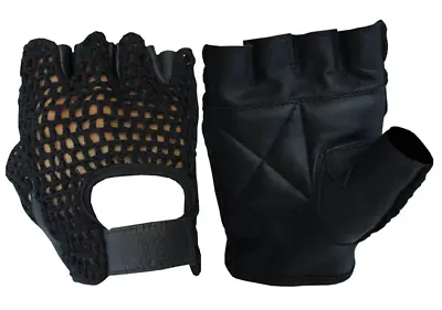  Leather Net Driving Weight Training Cycling Wheelchair Fitness Gloves  • $7.99
