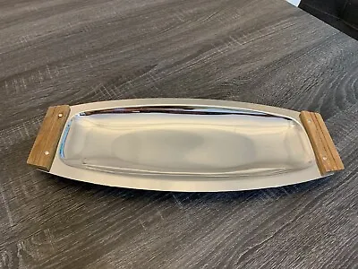 Kromex Tray Mid Century Danish Modern Vintage Serving Platter Bread Chrome 16  • $7.20