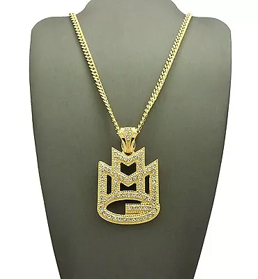 New 'mmg' Pendant & 24  Box/cuban/rope Chain Hip Hop Necklace - Xz63g • $18.99
