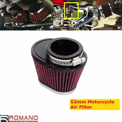 Universal 52mm Horsepower Inlet Motorcycle Air Filter Engine Intake For BMW   • $9.67