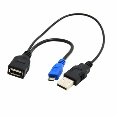 USB Female To Micro USB With USB Power Charge OTG Flash Disk Splitter Cable • $7.41