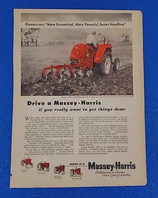 1955 Massey-harris 44 Special Tractor Original Color Print Ad Ships Free Lot Red • $14.99