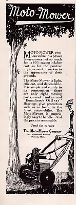 1921 MOTO-MOWER Power Lawn Mower Décor Ephemera Vintage 20's Print Ad • $14.36