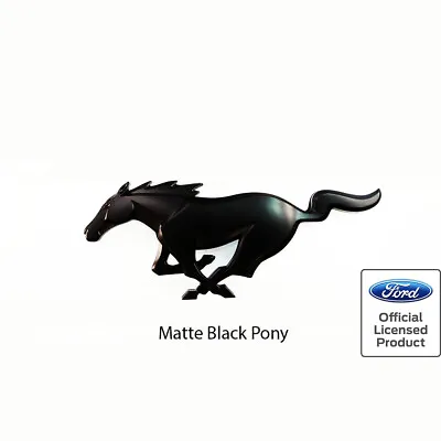 Fits 2015-23 Mustang Pony Front Emblem Matte Black Genuine Ford Licensed OEM • $54.99
