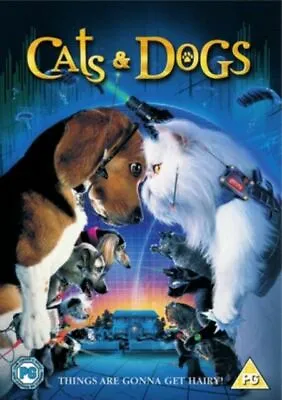 Cats And Dogs DVD Childrens & Family (2001) Charlton Heston New Amazing Value • £1.95