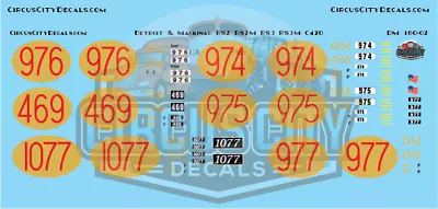 Detroit & Mackinac RS2 RS2M RS3 RS3M C420 N Scale Decals • $10.99