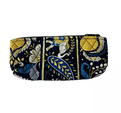 Vera Bradley Brush & Pencil Case Long Ellie Blue Elephant Pattern EUC RARE • $10.49