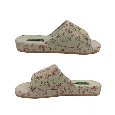 Panda Everly Ladies Slippers Slide Floral Fabric Uppers Soft Contoured Insole • $34.95