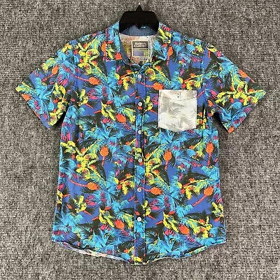 Modern Amusement Shirt Mens Medium Hawaiian Button-Down Camp Cabana Aloha Cotton • $23.88