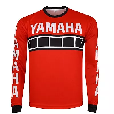 Vintage 80's Style Yamaha Red Motocross Jersey MX Enduro AHRMA Motorcycle • $39.99