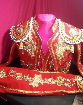 Antique Matador Bullfighti Suit Of Lights Personalized Halloween Costume  • $849