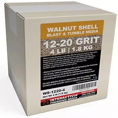 1.8 Kg Or 4 Lb Ground Walnut Shell Media Abrasive 1220 Grit For Tumbling Vibrato • $30.92