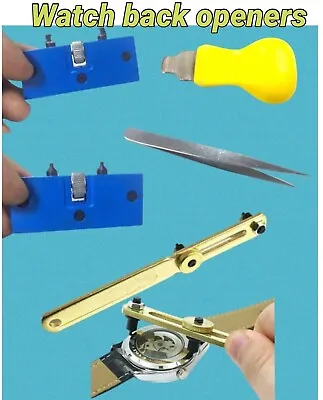£3.99 • Buy Adjustable Watch Repair Tool Kit Back Case Opener Cover Remover Screw Wrench UK