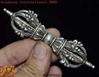 4 Tibetan Buddhism Tibet Silver Vajra Dorje Phurpa Exorcism Talisman Faqi Statue • $21.25