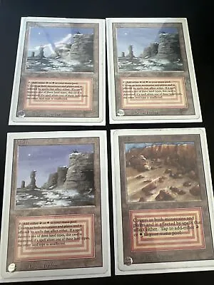 Complete Set Of 4 MTG Plateau 3x Revised 3rd Edition 1x Unlimited Dual Lands • $2000