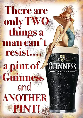 Sexy Guinness Wall Sign Retro Vintage Man Cave Home Bar Beer Garden Sign Plaque • £5.10